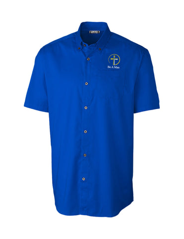 Be a Man - Short Sleeve, Stain Resist Button Down