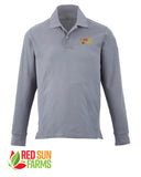 Red Sun Farms -  Men's Long Sleeve 100% Cotton Pique Polo