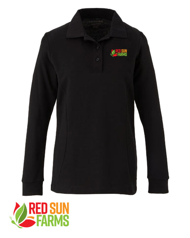 Red Sun Farms - Ladies Long Sleeve 100% Cotton Pique Polo