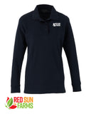 Red Sun Farms - Ladies Long Sleeve 100% Cotton Pique Polo