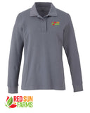 Red Sun Farms - Ladies Long Sleeve 100% Cotton Pique Polo