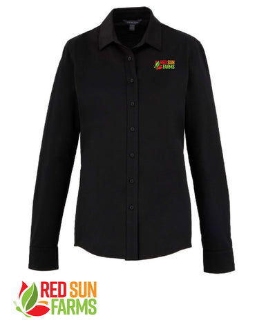 Red Sun Farms -  Ladies Eco Long Sleeve Knit Button Up Shirt