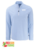 Red Sun Farms - Men's Cutter & Buck TALL Adapt Recycled Soft Knit Stripe Quarter Zip Pullover