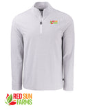 Red Sun Farms - Men's Cutter & Buck TALL Adapt Recycled Soft Knit Stripe Quarter Zip Pullover
