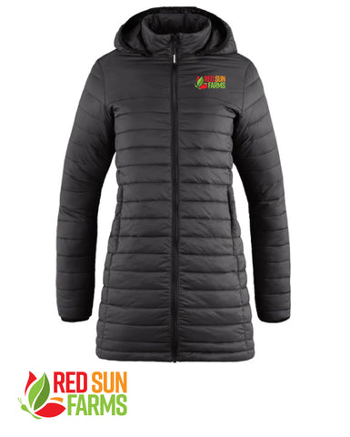 Red Sun Farms - Ladies Glacier Bay Long Lightweight Puffy Jacket