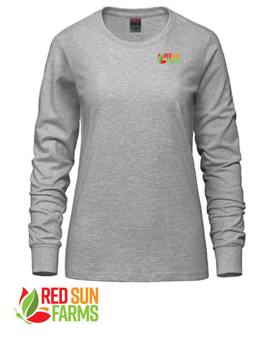 Red Sun Farms - Ladies Long Sleeve Crew Neck Tee