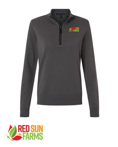 Red Sun Farms - Devon & Jones Women's New Classics Quarter-Zip Sweater