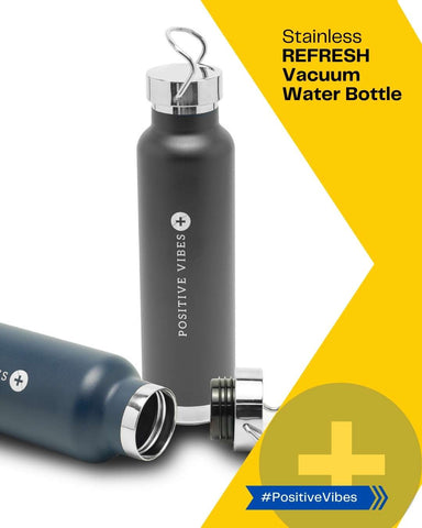 REFRESH Stainless Steel Water Bottle | Positive Vibes
