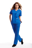 Tims Uniform US - V-Neck 3 Pocket Scrub Set