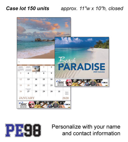 PE98 - 2020 Calendar, Beaches